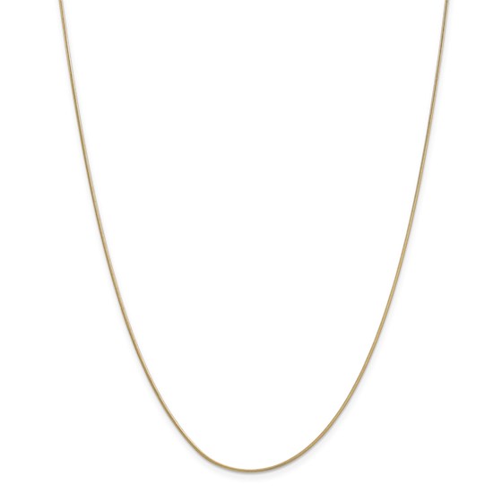 14k Gold .90 mm Round Snake Chain Necklace - 20 in. 14k Gold .90 mm Round Snake Chain Necklace - 20 in.