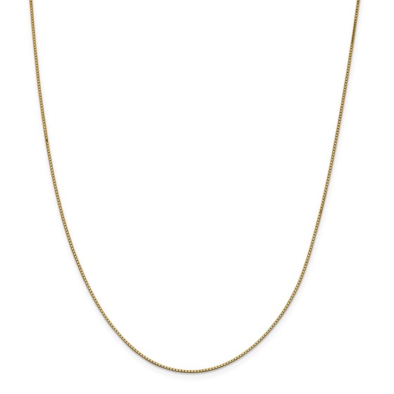 14k Gold .95 mm Box Chain Necklace - 20 in. 14k Gold .95 mm Box Chain Necklace - 20 in.