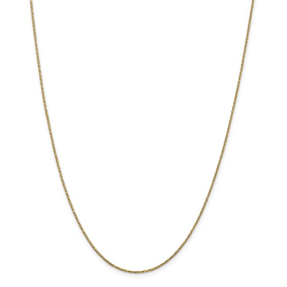 14k Gold .95 mm Twisted Box Chain Necklace - 18 in.