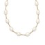 14k Gold Bead & 7-8 mm Cultured Pearl Necklace