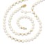 14k Gold Bead Cultured Pearl Necklace, Bracelet, Earring Set