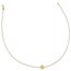 14k Gold Brushed & Polished Diamond Cut Circle Necklace