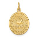 14k Gold College Graduation Charm