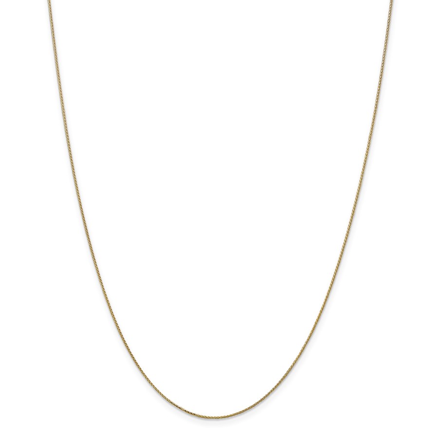 14k Gold Diamond-cut 0.65 mm Spiga Pendant Chain Necklace - 18 in