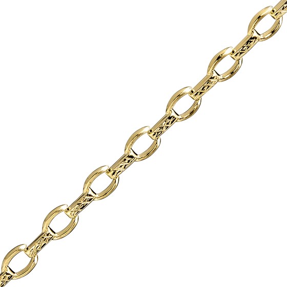 14k Gold Diamond-Cut Fancy Link Bracelet 14k Gold Diamond-Cut Fancy Link Bracelet