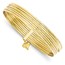 14k Gold Diamond Cut Slip-on 7 Bangle Bracelet