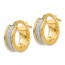 14k Gold Fancy Gli mmer Infused Hoop Earrings
