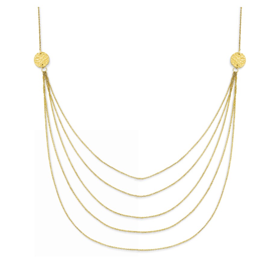 Buy 14k Gold Five Strand Necklace APMEX
