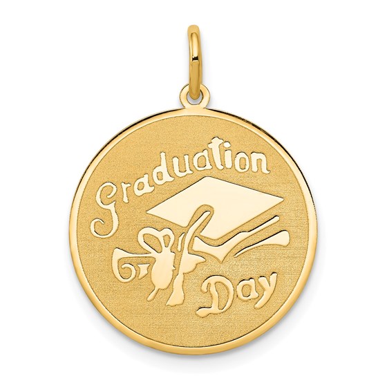 14k Gold Graduation Day Disc Charm 14k Gold Graduation Day Disc Charm