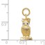 14k Gold Graduation Owl Charm with Enamel