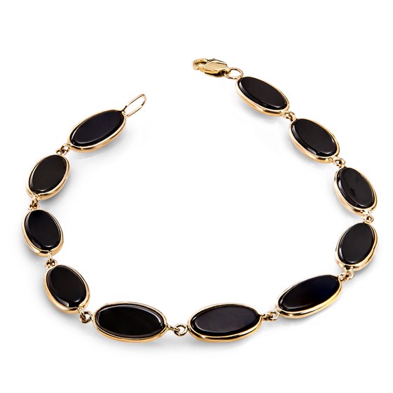 Buy 14k Gold Onyx Bracelet APMEX