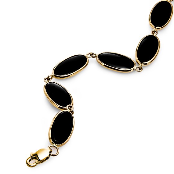 Buy 14k Gold Onyx Bracelet APMEX