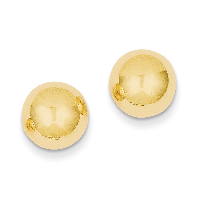 Buy 14k Gold Polished 10 mm Ball Post Earrings APMEX