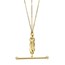 14k Gold Polished 3-Strand Diamond-Cut Heart Toggle Necklace