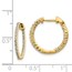 14k Gold Polished Diamond In/Out Hinged Hoop Earrings - 18 mm