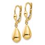 14k Gold Polished Fancy Dangle Leverback Earrings