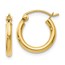 14k Gold Polished Hoop Earrings (Wire/Clutch back)