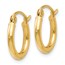 14k Gold Polished Hoop Earrings (Wire/Clutch back)