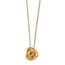 14k Gold Polished Puffed Rose Necklace