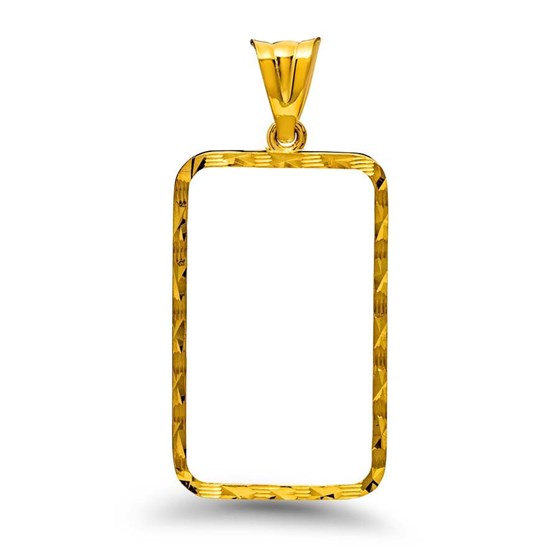 14K Gold Prong Diamond-Cut Bezel (1 oz Gold Bar) Credit Suisse