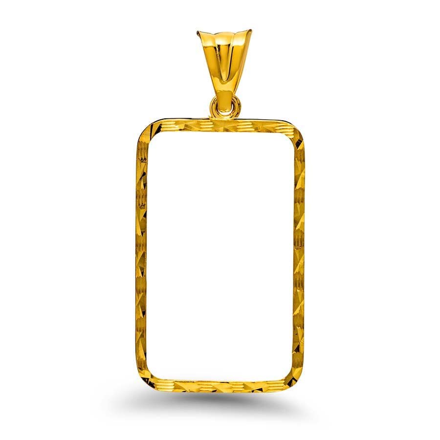 14K Gold Prong Diamond-Cut Bezel (1 oz Gold Bar) Credit Suisse