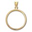 14K Gold Prong Diamond-Cut Coin Bezel - 16.5 mm