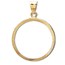 14K Gold Prong Diamond-Cut Coin Bezel - 16.5 mm