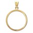 14K Gold Prong Diamond-Cut Coin Bezel - 22 millimeter