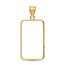 14K Gold Prong Plain-Front Bezel (1 oz Gold Bar) PAMP Suisse