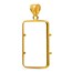 14K Gold Prong Plain-Front Bezel (1 oz Gold Bar) PAMP Suisse