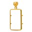 14K Gold Prong Plain-Front Bezel (1 oz Gold Bar) PAMP Suisse