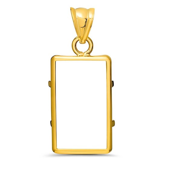 14K Gold Prong Plain-Front Bezel (10 gram Gold Bar) Credit Suisse