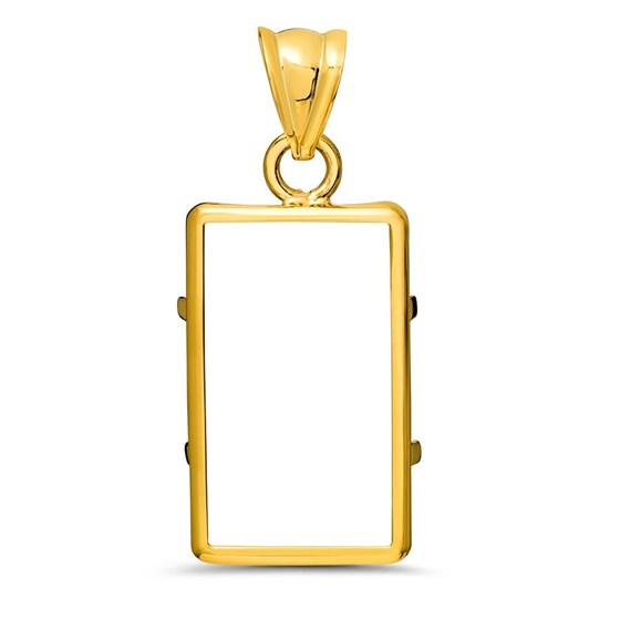 14K Gold Prong Plain-Front Bezel (10 gram Gold Bar) Credit Suisse 14K Gold Prong Plain-Front Bezel (10 gram Gold Bar) Credit Suisse