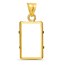 14K Gold Prong Plain-Front Bezel (10 gram Gold Bar) PAMP Suisse