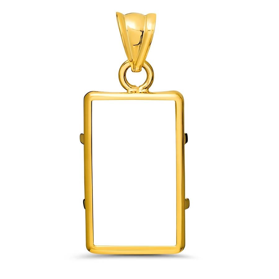 14K Gold Prong Plain-Front Bezel (10 gram Gold Bar) PAMP Suisse