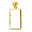 14K Gold Prong Plain-Front Bezel (10 gram Gold Bar) PAMP Suisse