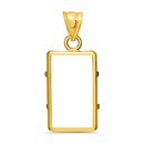 14K Gold Prong Plain-Front Bezel (2.5 gram Gold Bar) PAMP Suisse