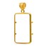 14K Gold Prong Plain-Front Bezel (2.5 gram Gold Bar) PAMP Suisse
