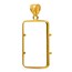 14K Gold Prong Plain-Front Bezel (2.5 gram Gold Bar) PAMP Suisse