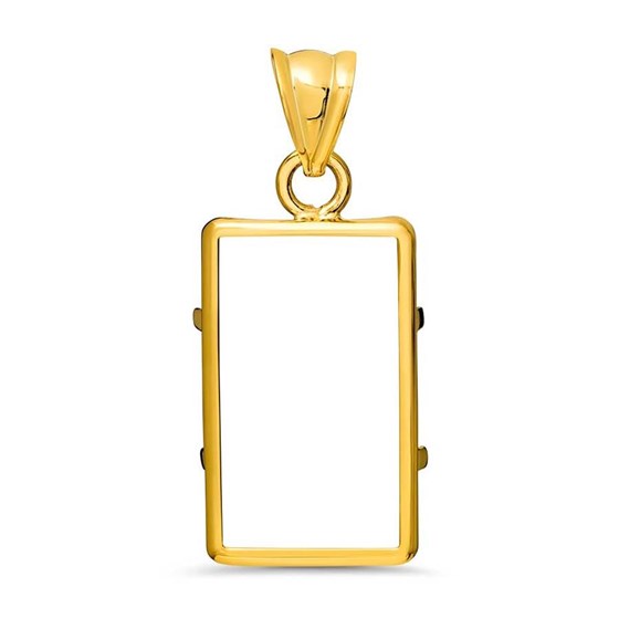 14K Gold Prong Plain-Front Bezel (5 gram Gold Bar) PAMP Suisse