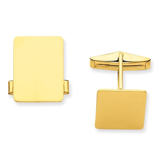 14k Gold Rectangular Cuff Links 14k Gold Rectangular Cuff Links