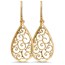 14k Gold Rhodium Polished Teardrop Earrings