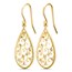 14k Gold Rhodium Polished Teardrop Earrings