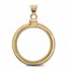 14K Gold Screw-Top Beaded Coin Bezel - 27 mm