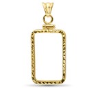 14K Gold Screw-Top D/C Bezel (1 oz Gold Bar) Pamp Suisse