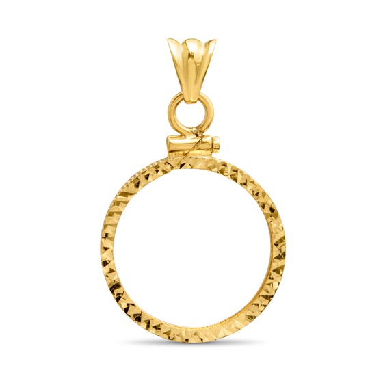 14K Gold Screw-Top D/C Coin Bezel - 20.1 mm 14K Gold Screw-Top D/C Coin Bezel - 20.1 mm