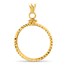14K Gold Screw-Top D/C Coin Bezel - 25.1 mm