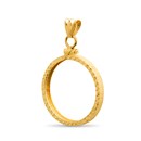 14K Gold Screw-Top D/C Coin Bezel - 25 mm