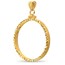 14K Gold Screw-Top D/C Coin Bezel - 32.6 mm
