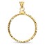 14K Gold Screw-Top D/C Coin Bezel - 32.6 mm